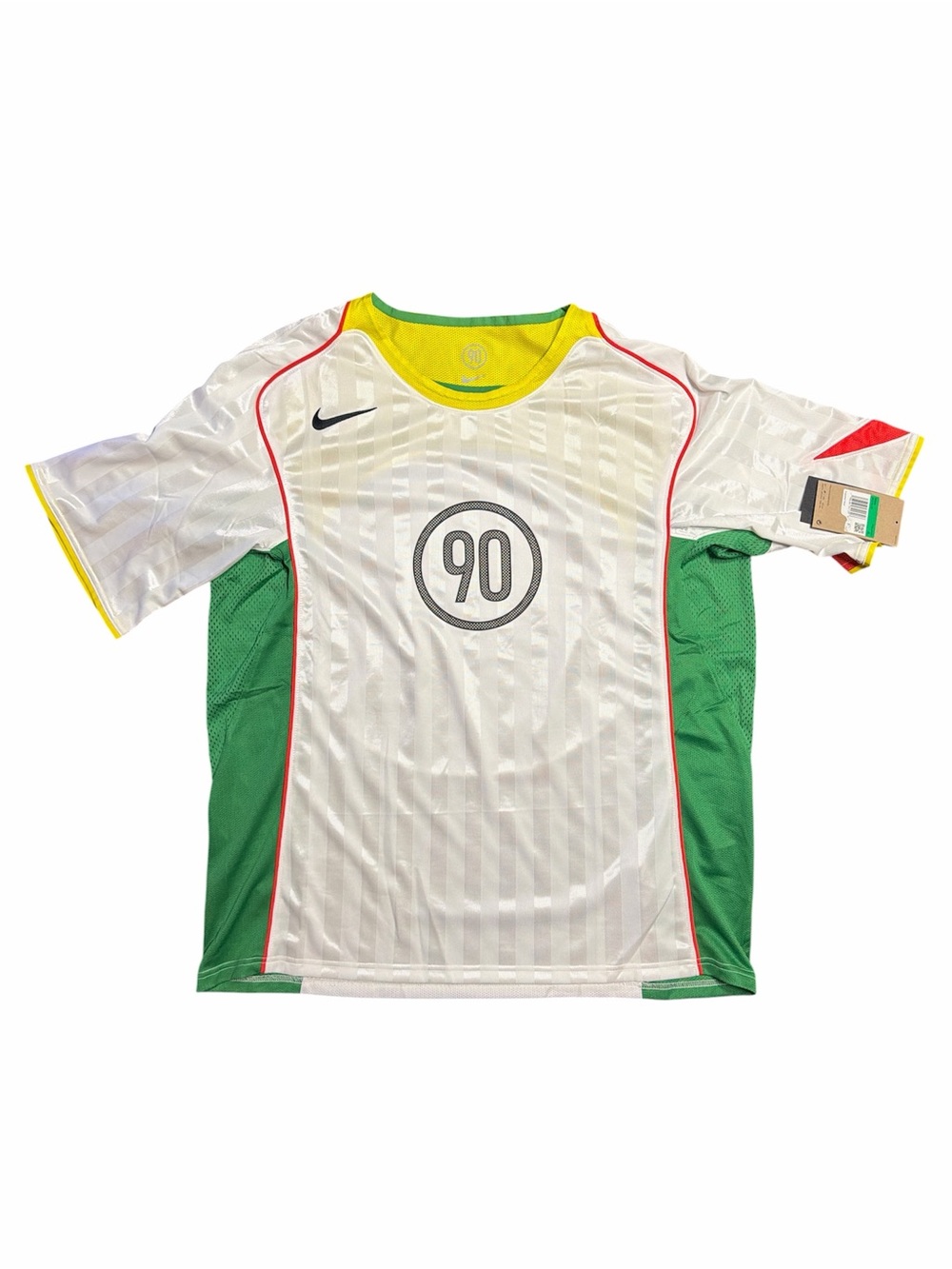 Nike Total 90 Soccer Jersey Men’s XL White Green Yellow Red Dri-FIT NWT